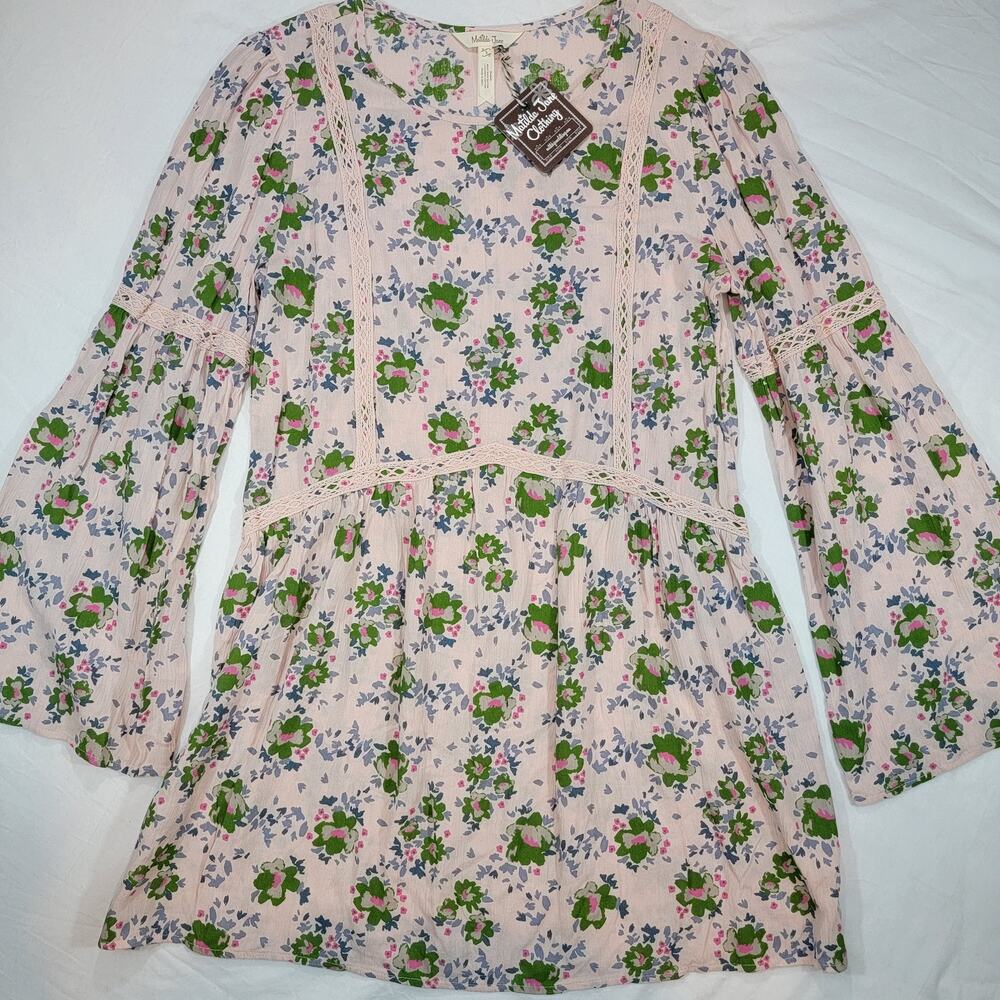 Matilda Jane Let's Go Together Like A Lady Pink Floral Tunic